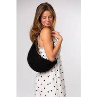 Pure Luxuries London Women's 'Johanna' Suede Evening Bag in Black