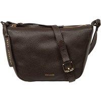 Pure Luxuries London Women's 'Solene' Leather Cross Body Bag in Dark Brown