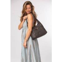 Pure Luxuries London Women's 'Ruelle' Leather Handbag in Dark Brown
