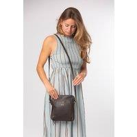 Pure Luxuries London Women's 'Aisling' Leather Cross Body Bag in Dark Brown