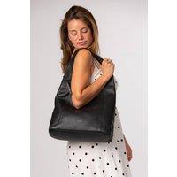 Pure Luxuries London Women's 'Everly' Leather Shoulder Bag in Black