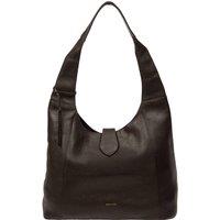 Pure Luxuries London Women's 'Everly' Leather Shoulder Bag in Dark Brown
