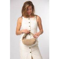 Cultured London Women's 'Siobhan' Suede Grab Bag in Beige