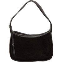 Cultured London Women's 'Ciara' Suede & Leather Grab Bag in Black