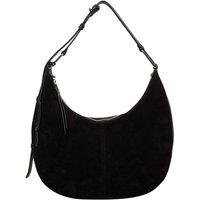 Cultured London Women's 'Kacey' Suede & Leather Shoulder Bag in Black