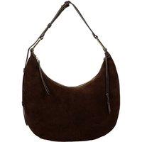 Cultured London Women's 'Kacey' Suede & Leather Shoulder Bag in Dark Brown