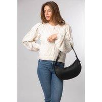 Cultured London Women's 'Consuelo' Leather Grab Bag in Black