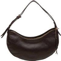 Cultured London Women's 'Consuelo' Leather Grab Bag in Dark Brown