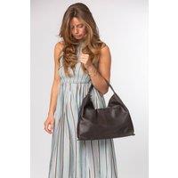 Cultured London Women's 'Aspen' Leather Tote Bag in Dark Brown