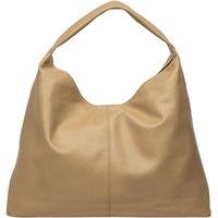 Cultured London Women's 'Aspen' Leather Tote Bag in Beige