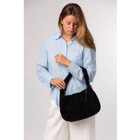 Cultured London Women's 'Beatriz' Suede Handbag in Black