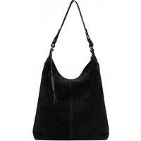 Cultured London Women's 'Harmony' Suede Leather Tote Bag in Black