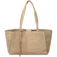 Cultured London Women's 'Matilde' Suede Handbag in Beige