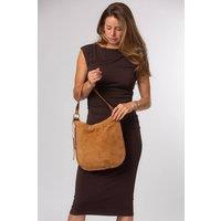 Cultured London Women's 'Bonnie' Leather Shoulder Bag in Tan