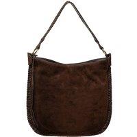 Cultured London Women's 'Bonnie' Leather Shoulder Bag in Dark Brown