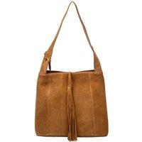 Cultured London Women's 'Anitta' Suede Shoulder Bag in Tan