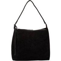 Cultured London Women's 'Camille' Suede Shoulder Bag in Black