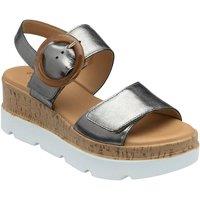 Lotus Women's 'Cammie' Wedge Sandals in Silver | Size: 7