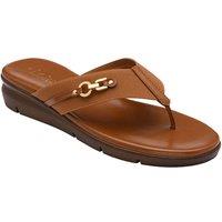 Lotus Women's 'Villana' Toe-Post Sandals in Tan | Size: 5
