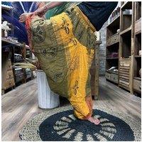 KDMD Women's Himalayan Print Yoga & Festival Pants Orange Cotton Aladdin Style in Mustard