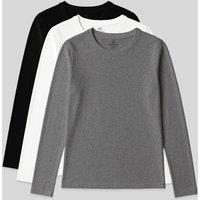Tommy Life Women's Long-Sleeve Crew Neck T-Shirt in Charcoal | Size: Large