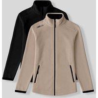 Tommy Life Women's Plush Zip Sweatshirt in Beige | Size: 2XL