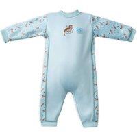 Splash About Warm In One Baby Wetsuit, Playful Otters in Light Blue | Size: 3-6 m