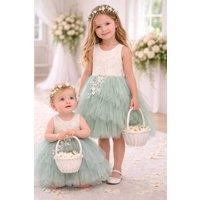 UK Flower Girl Boutique Girl's Boho Dreams Tutu Dress in Mint | Size: 11-12 Years