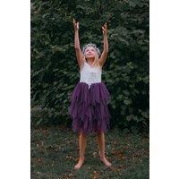UK Flower Girl Boutique Girl's Boho Dreams Tutu Dress in Purple | Size: 3-4 Years