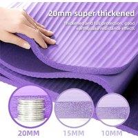 FLAVORA Purple 20MM Extra Thick Non Slip Yoga Exercise Mat | Size: 0-12 m