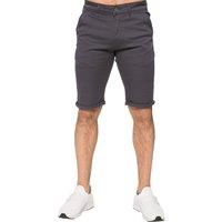 Enzo Men's Slim Fit Stretch Chino Shorts in Grey | Size: 32R