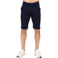 Enzo Men's Slim Fit Stretch Chino Shorts in Navy | Size: 44R