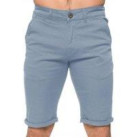 Enzo Men's Slim Fit Stretch Chino Shorts in Light Blue | Size: 34R