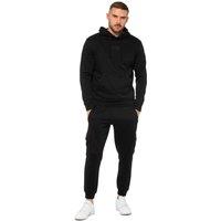 Enzo Men's Pullover Hoodie Tracksuit Set in Black | Size: 2XL