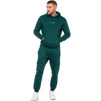 Enzo Men's Pullover Hoodie Tracksuit Set in Green | Size: 2XL