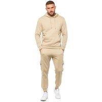 Enzo Men's Pullover Hoodie Tracksuit Set in Stone | Size: Medium