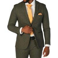 Infinity Leather Men's Wool Blend Tweed Formal Blazer in Green | Size: 40R