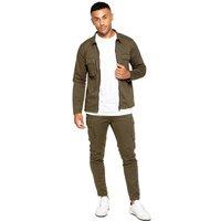 Enzo Men's Cargo Tracksuit Set in Brown | Size: Small