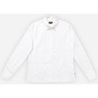Chet Rock Men's Brooklyn Black Shirt with Metal Skull Buttons in White | Size: 4XL