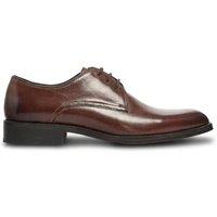TruClothing Men's Burnished Leather Classic Lace-Up Derby Shoes in Brown | Size: 10