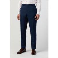 Limehaus Men's Flat Fronted Regular Suit Trousers in Navy | Size: 36R