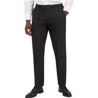 Limehaus Men's Flat Fronted Regular Suit Trousers in Dark Grey | Size: 40R