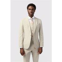Alexandre Silver Label Men's Single Breasted One Button Tailored Suit Jacket in Light Beige | Size: 36R