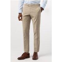 Alexandre Silver Label Men's Flat Fronted Tailored Suit Trousers in Nude | Size: 38R