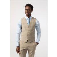 Alexandre Silver Label Men's Single Breasted Five Button Tailored Suit Waistcoat in Stone | Size: 46R