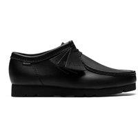 Clarks Men's Wallabee GORE-TEX Black/Black Leather Wallabee, Lace Up in Black | Size: 9-Standard Fit