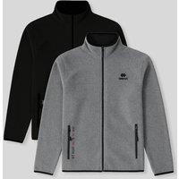 Tommy Life Men's Plush Zip-Front Sweatshirt in Grey | Size: Medium