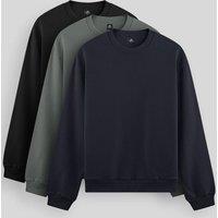 Tommy Life Men's Plain Crew Neck Sweatshirt in Midnight | Size: Medium