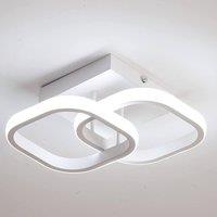 Pheashine White 30cm Square Circle LED Ceiling Light 22W 6000K PVC Metal