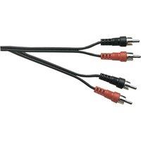 Electrovision Standard 2x Phono Plugs to 2x Phono Plugs Screened Lead in Black